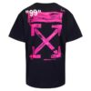 Stencil SS Over Tee «Black Fuchsia Pink»