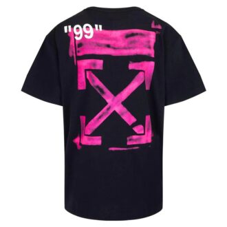 Stencil SS Over Tee «Black Fuchsia Pink»