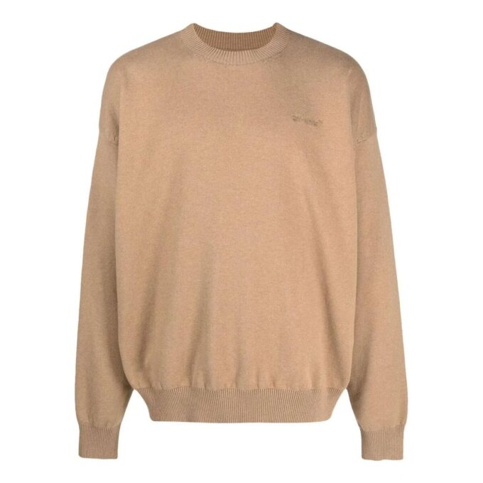Strikkegenser med brodert logo