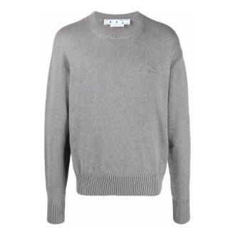 Strikket genser med brodert logo