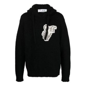 Strikket hettegenser «Black»