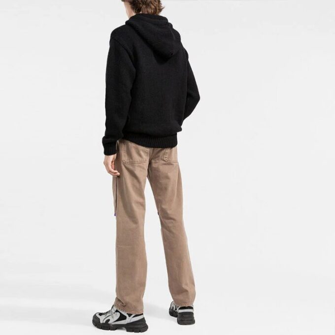 Strikket hettegenser «Black»