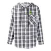 Stripe Hooded Long-sleeve Skjorte Unisex Hvit