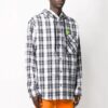 Stripe Hooded Long-sleeve Skjorte Unisex Hvit