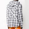 Stripe Hooded Long-sleeve Skjorte Unisex Hvit
