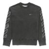 Stripe Logo brodert løs rund hals svart