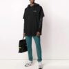 Stripe Logo Printing Sleeve Loose Fit Svart