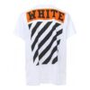 Stripe Logo-trykk, kort ermet, standardversjon, hvit