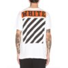 Stripe Logo-trykk, kort ermet, standardversjon, hvit