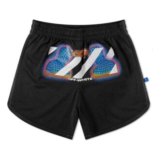 Stripe Mesh Shorts-versjon Svart