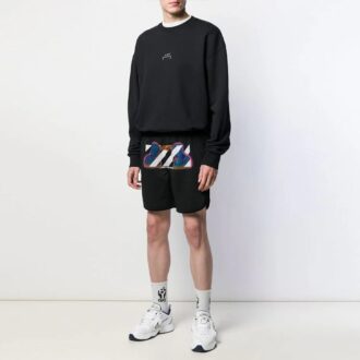 Stripe Mesh Shorts-versjon Svart