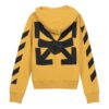 Stripe-trykk, hette, snøring, gul