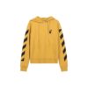 Stripe-trykk, hette, snøring, gul