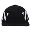 Stripet casual baseballcap, svart