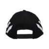 Stripet casual baseballcap, svart