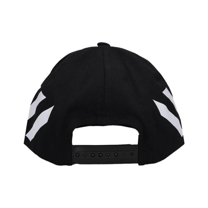 Stripet casual baseballcap, svart
