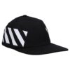 Stripet casual baseballcap, svart