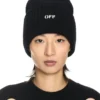 Svart Stamp Loose Beanie