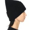 Svart Stamp Loose Beanie