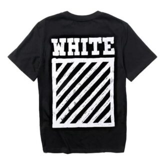 T-skjorte med firkantet trykk, rund hals og korte Shorts, unisex, svart