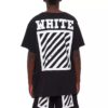 T-skjorte med firkantet trykk, rund hals og korte Shorts, unisex, svart