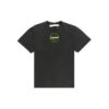 T-skjorte med håndlogo, slim fit, kort erme, svart