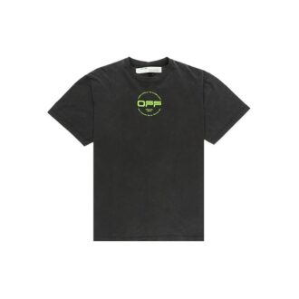 T-skjorte med håndlogo, slim fit, kort erme, svart