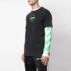 T-skjorte med håndlogo, slim fit, kort erme, svart