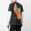 T-skjorte med håndlogo, slim fit, kort erme, svart