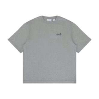 T-skjorte med malingssprut og piler i Diag Fit «Heather Grey»