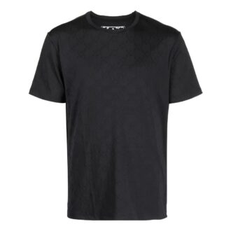 T-skjorte med rund hals og monogram-trykk