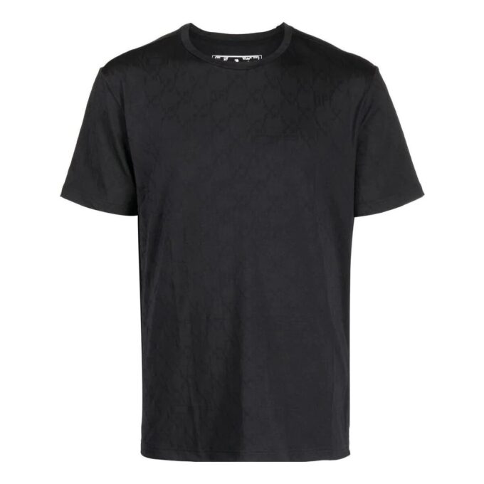 T-skjorte med rund hals og monogram-trykk