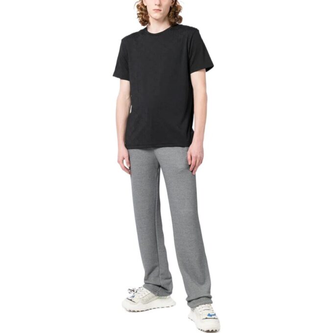 T-skjorte med rund hals og monogram-trykk