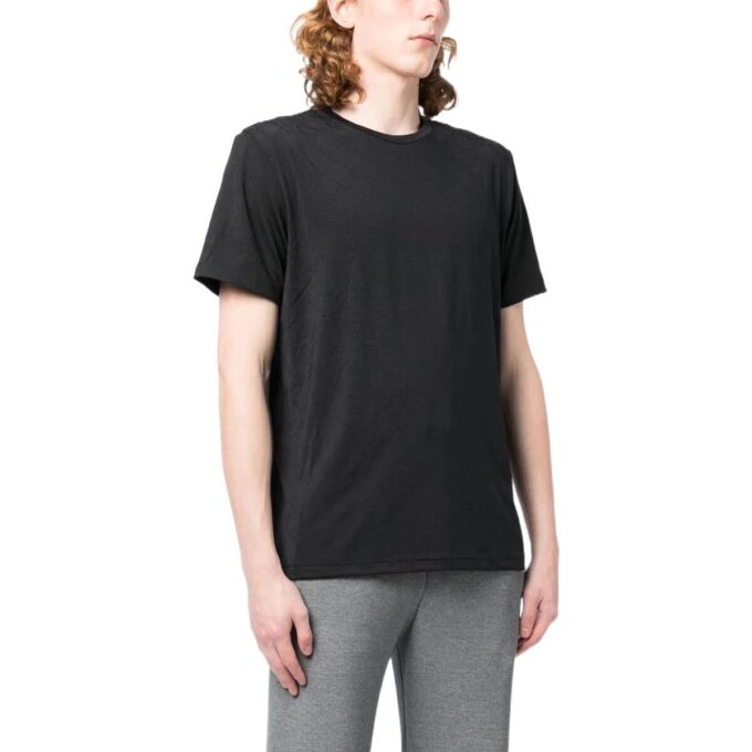 T-skjorte med rund hals og monogram-trykk