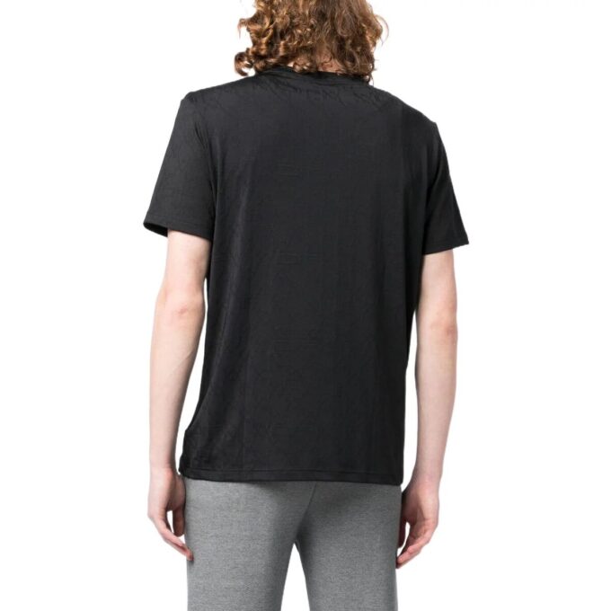 T-skjorte med rund hals og monogram-trykk