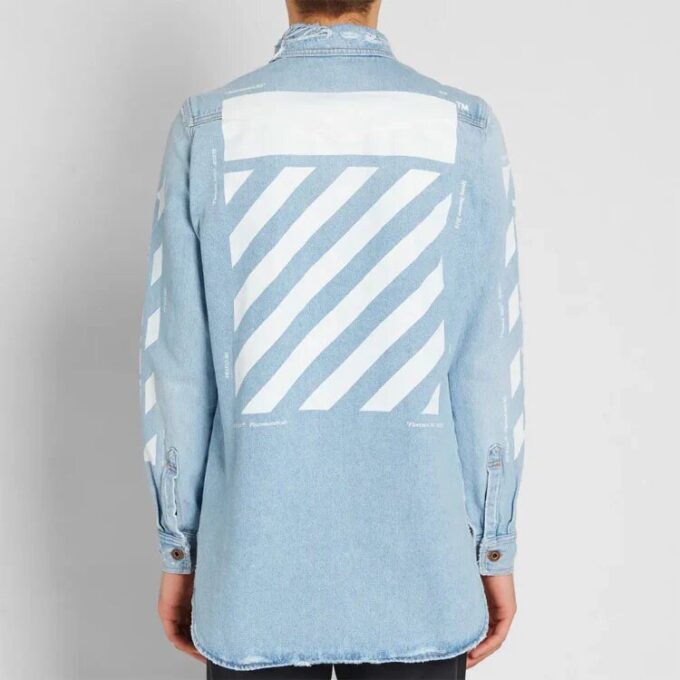 Temperature C/O Virgil Abloh Herre Temperature Denimskjorte Lysblå