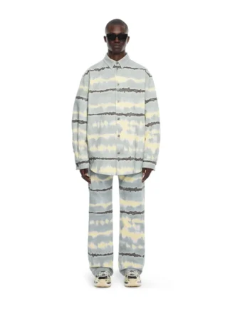 Tie-dye-mønster over hele Slim Relax-jeans