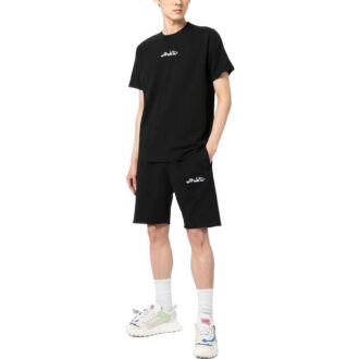 Track shorts med skriftlogo