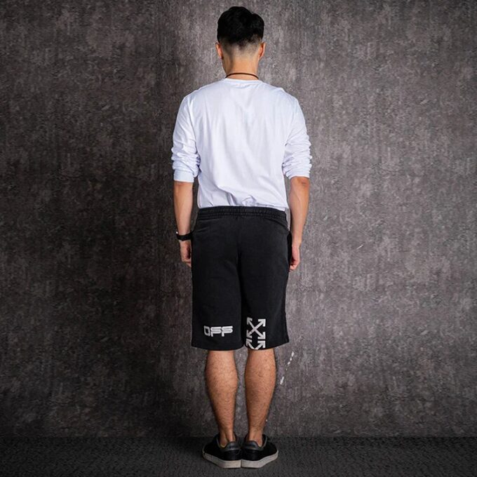 Trykk Casual Shorts-versjon Svart
