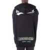 Trykk Langermet med hette Sports Slim Fit-versjon Svart