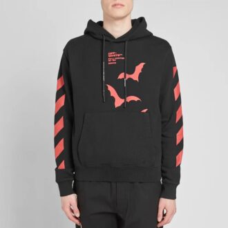 Trykt genser, løs passform, unisex, svart