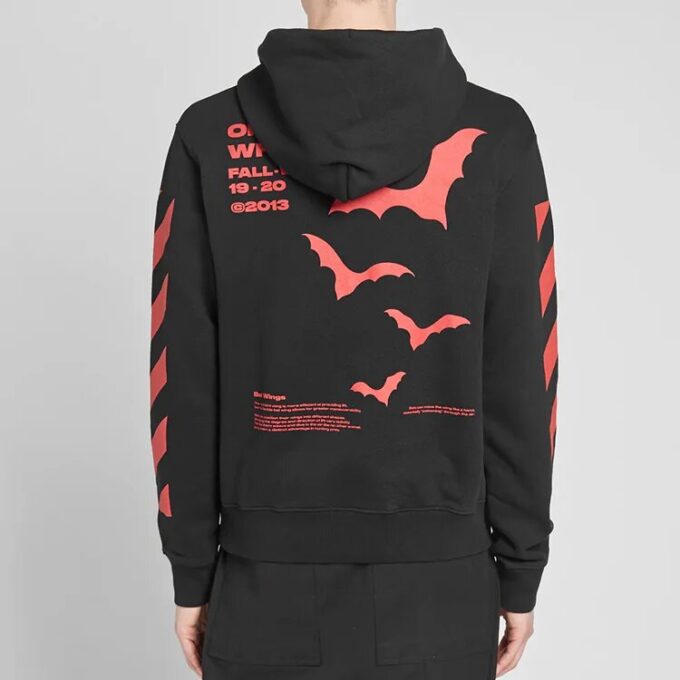 Trykt genser, løs passform, unisex, svart