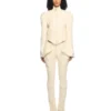Tweed-jakke med peplum