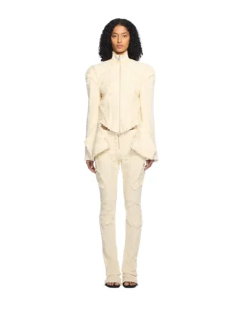 Tweed-jakke med peplum