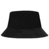 Unisex-fiskerhatt med logo-trykk, svart