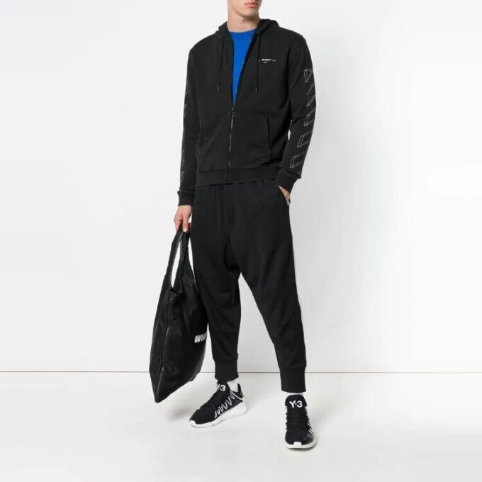 Unisex-jakke med trykk, svart/grå