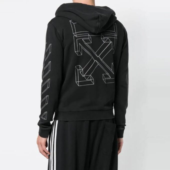 Unisex-jakke med trykk, svart/grå