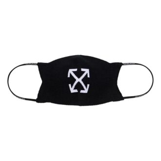 Unisex SS21 ansiktsmaske med trykk, svart