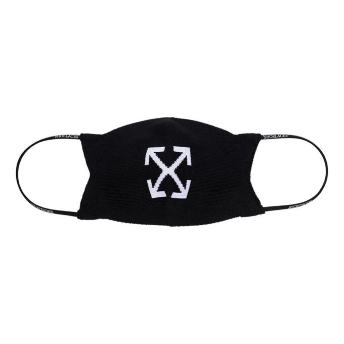 Unisex SS21 ansiktsmaske med trykk, svart