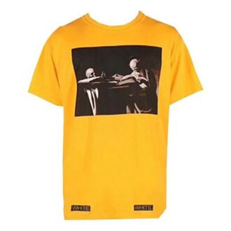 Unisex SS21 Co Virgil Ablo Ow T-skjorte Gul